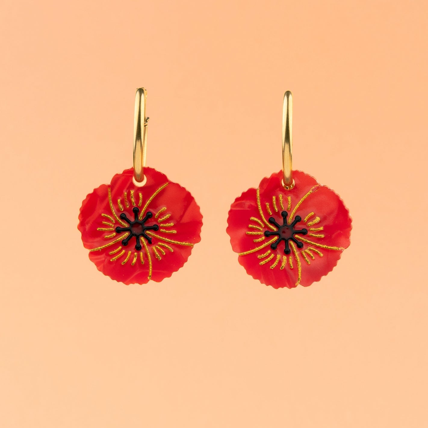 Boucles d'oreilles Coquelicots