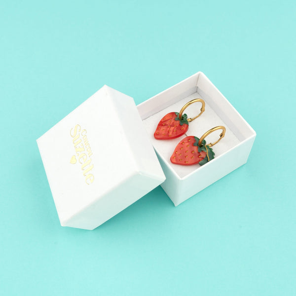 Boucles d'oreilles Fraises