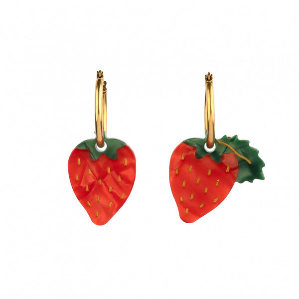 Boucles d'oreilles Fraises